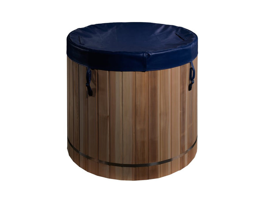 Dynamic Cold Therapy Barrel 304 Stainless Steel Cold Plunge Tub with Premium Pacific Cedar Exterior and Cover for Muscle Recovery and Inflammation Reduction by Osaki, Titan, Golden Designs, Maxxus.
