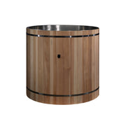 Dynamic Cold Therapy Barrel 304 Stainless Steel Cold Plunge with Premium Pacific Cedar exterior by Dynamic, Osaki, Titan, Golden Designs, and Maxxus