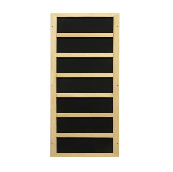 Golden Designs Reserve Edition GDI-8040-03 Full Spectrum sauna with wooden frame and Himalayan Salt Bar.