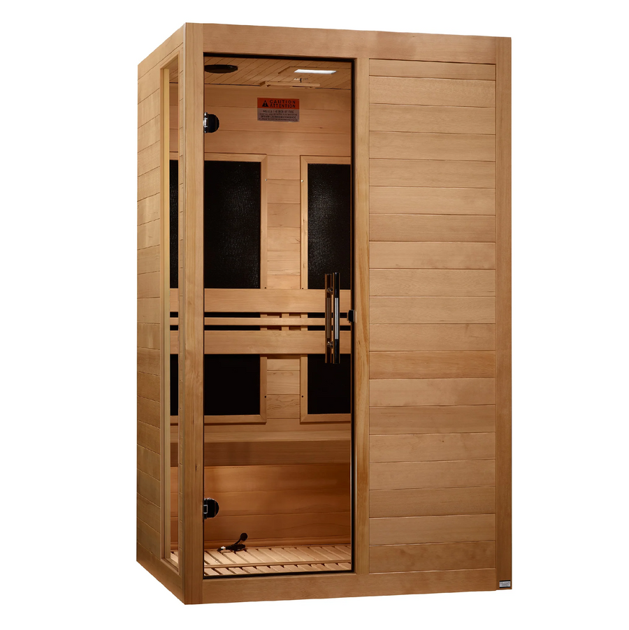 Dynamic Lucca Elite 2-Person Ultra Low EMF FAR Indoor Infrared Sauna + Red Light Therapy