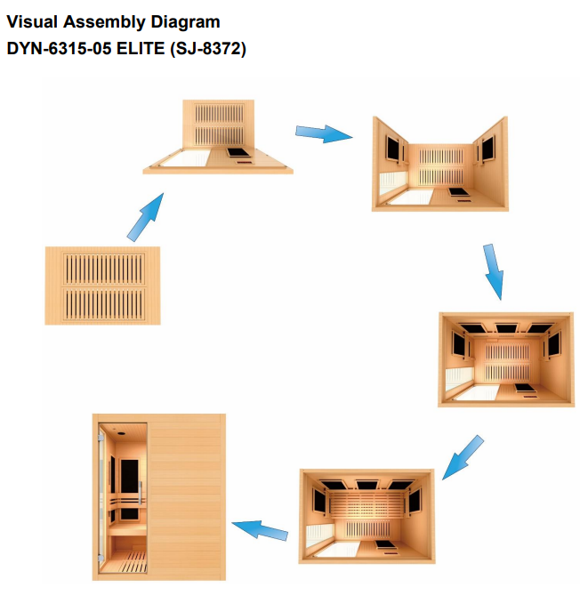 Dynamic Toscana 3-person Ultra Low EMF FAR Indoor Infrared Sauna + Red Light Therapy