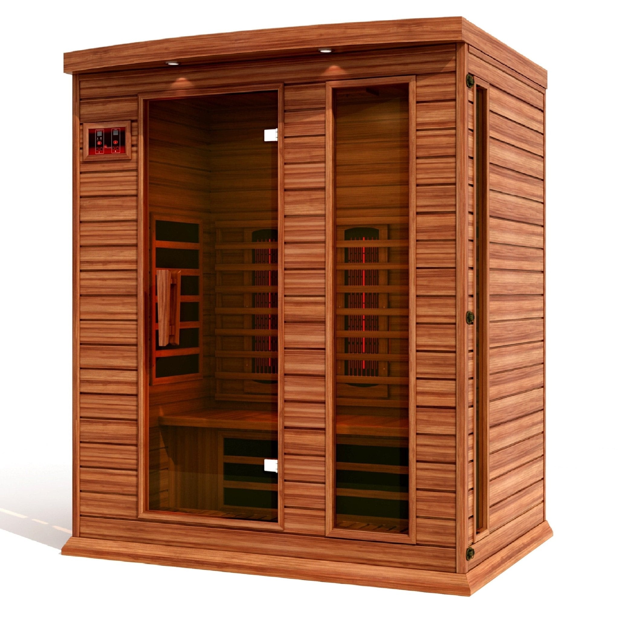 Maxxus 3 Person Full Spectrum Infrared Sauna - Canadian Red Cedar - Lotus Massage Chairs