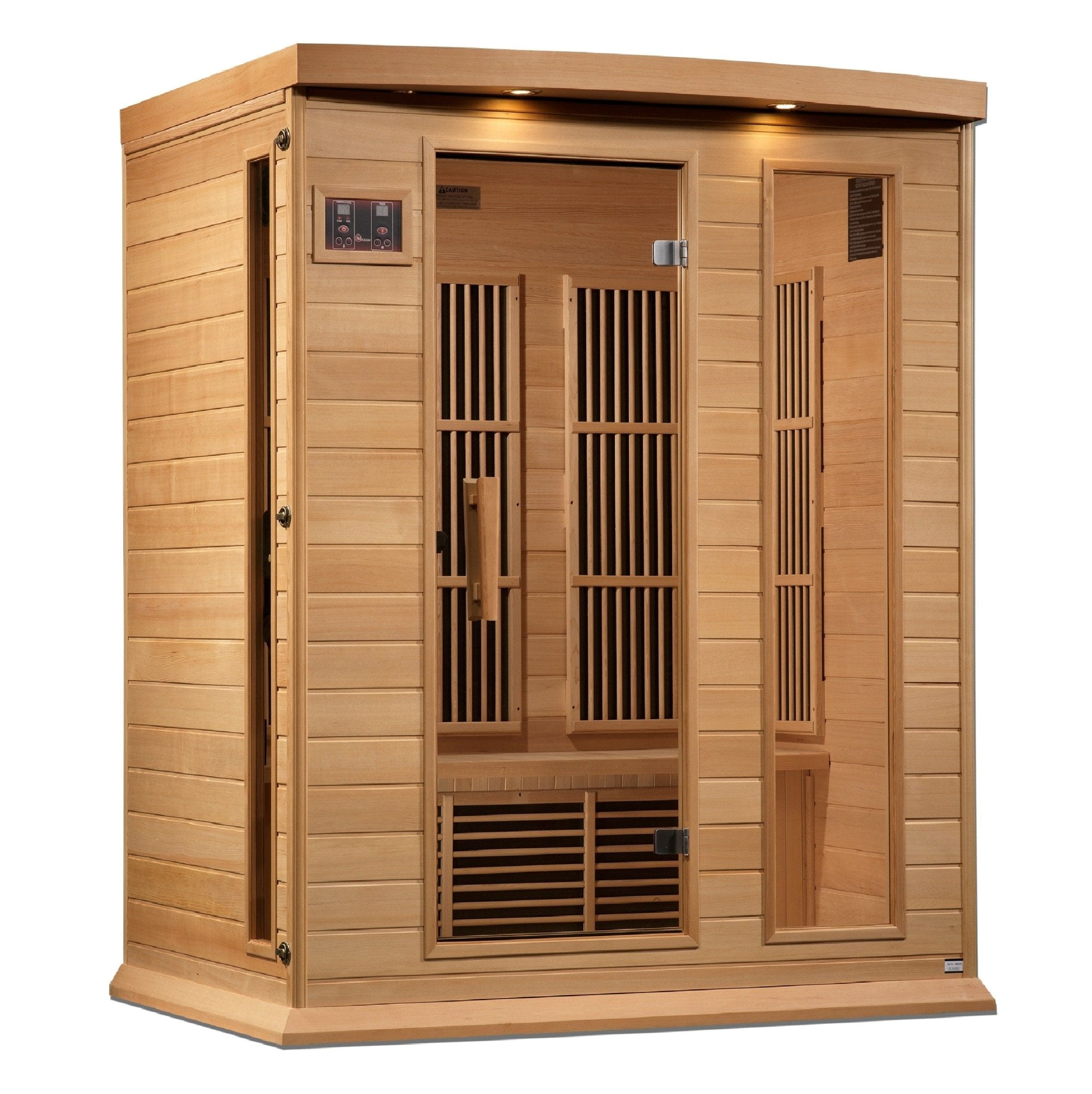 Maxxus 3 Person Near Zero EMF FAR Infrared Sauna - Canadian Hemlock - Lotus Massage Chairs