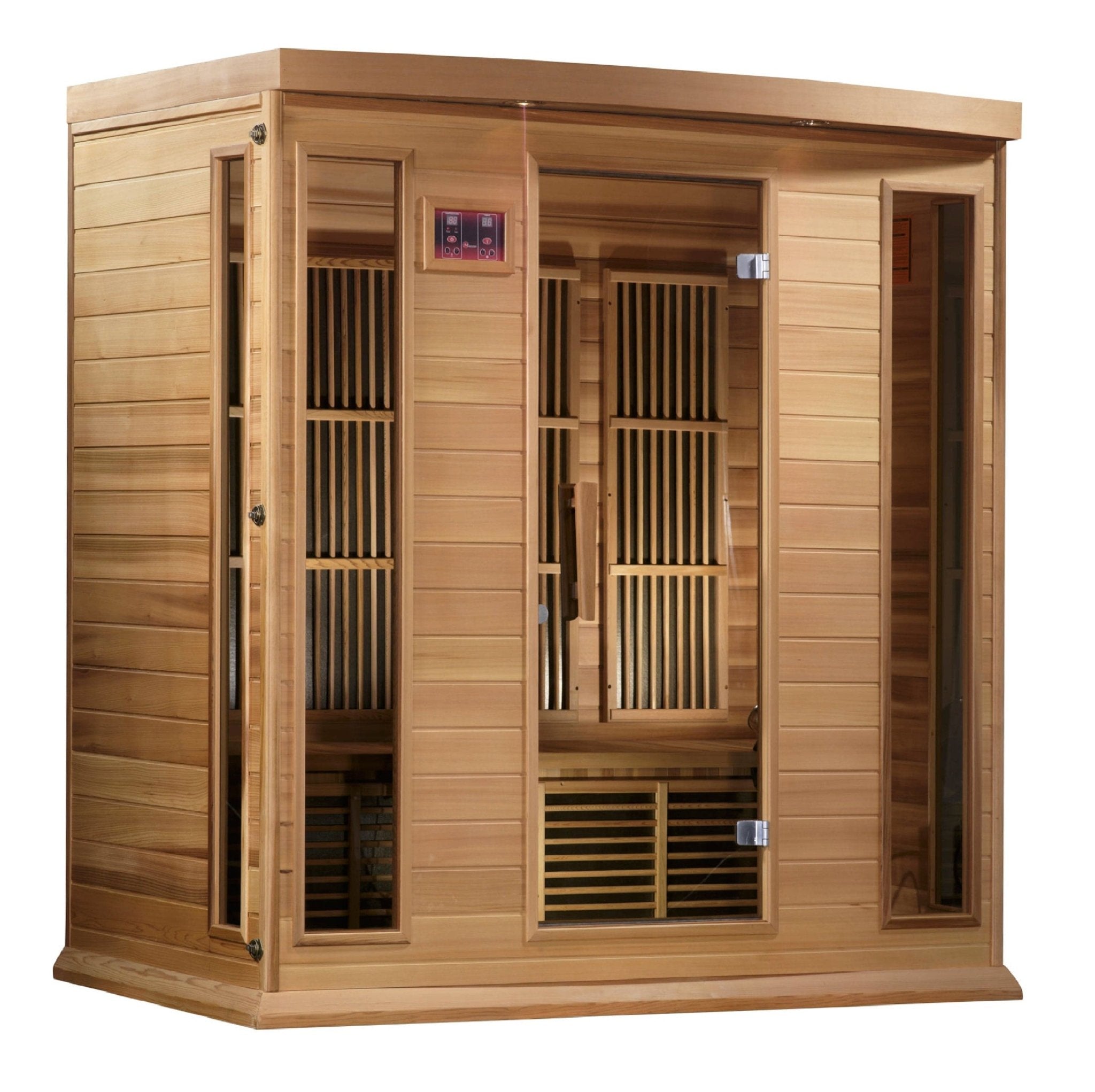 Maxxus 4 Person Low EMF FAR Infrared Sauna Canadian Red Cedar - Lotus Massage Chairs