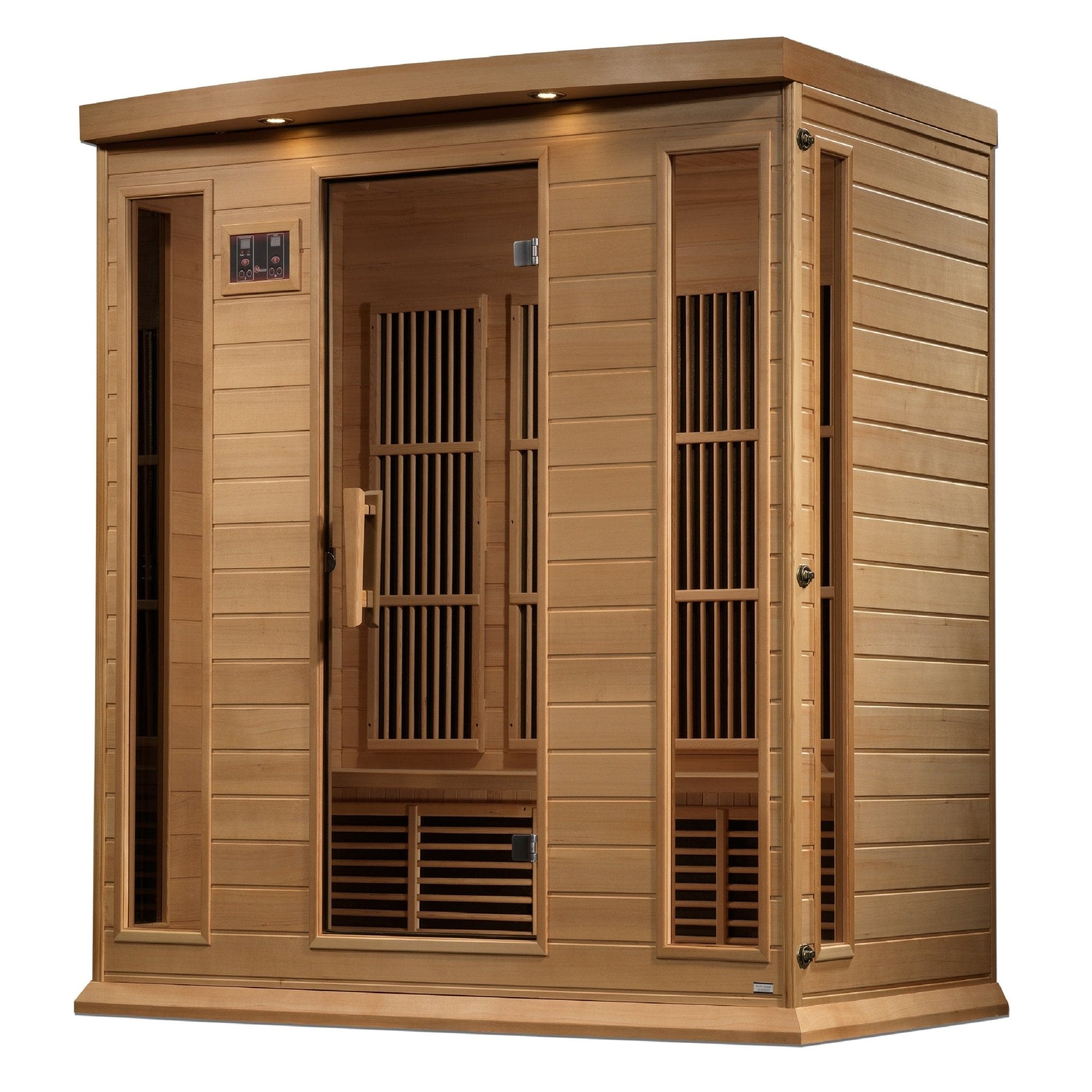 Maxxus 4 Person Near Zero EMF FAR Infrared Sauna - Canadian Hemlock - Lotus Massage Chairs