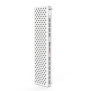 The Mito Red Light MitoMAX 2.0 is a tall, rectangular full-body red light therapy panel featuring numerous circular LEDs, the brand name near the center, and a small control panel at the top corner.