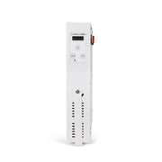The Mito Red Light MitoMIN 2.0, a white rectangular red light therapy panel, stands upright with a digital display, buttons, and front ventilation slats, shown against a plain white background.