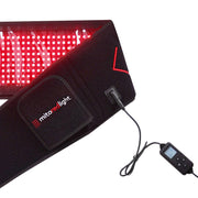 The MitoQUAD™ Wavelength Belt by Mito Red Light is a hands-free, black red light therapy belt with TriChip LEDs, connected to a digital controller, and designed for medical-grade red light therapy.