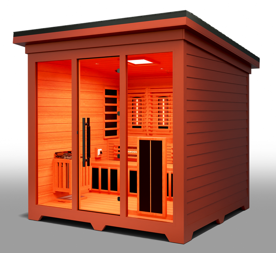 Nature X Combo, 6-8 Person Hybrid Indoor or Outdoor Sauna