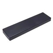A rectangular black Finnmark Sauna Cushion for FD-3, made of marine grade vinyl, with smooth surfaces and a closed design, photographed on a white background.
