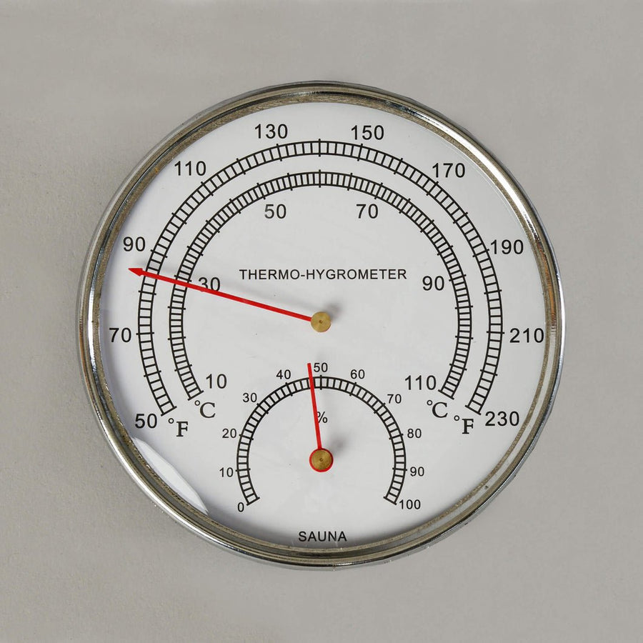 Sauna Thermometer - 4" Chrome - LuxeWell Life