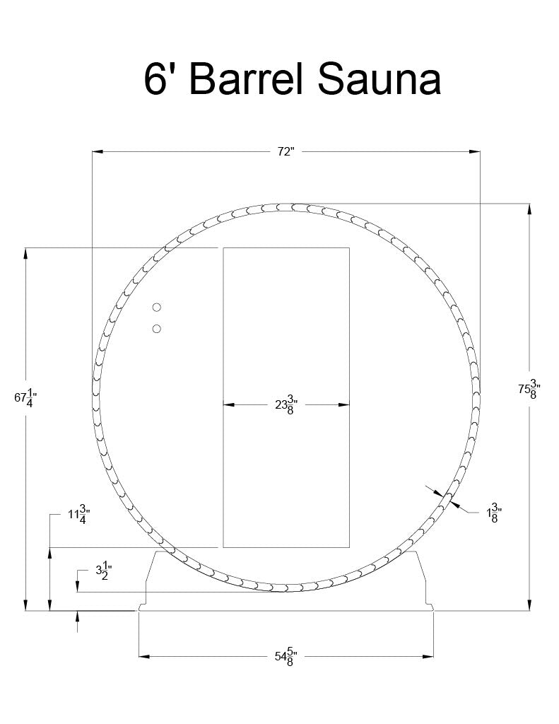 Watoga 2 - 4 Person Barrel Sauna - LuxeWell Life