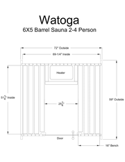 Watoga 2 - 4 Person Barrel Sauna - LuxeWell Life