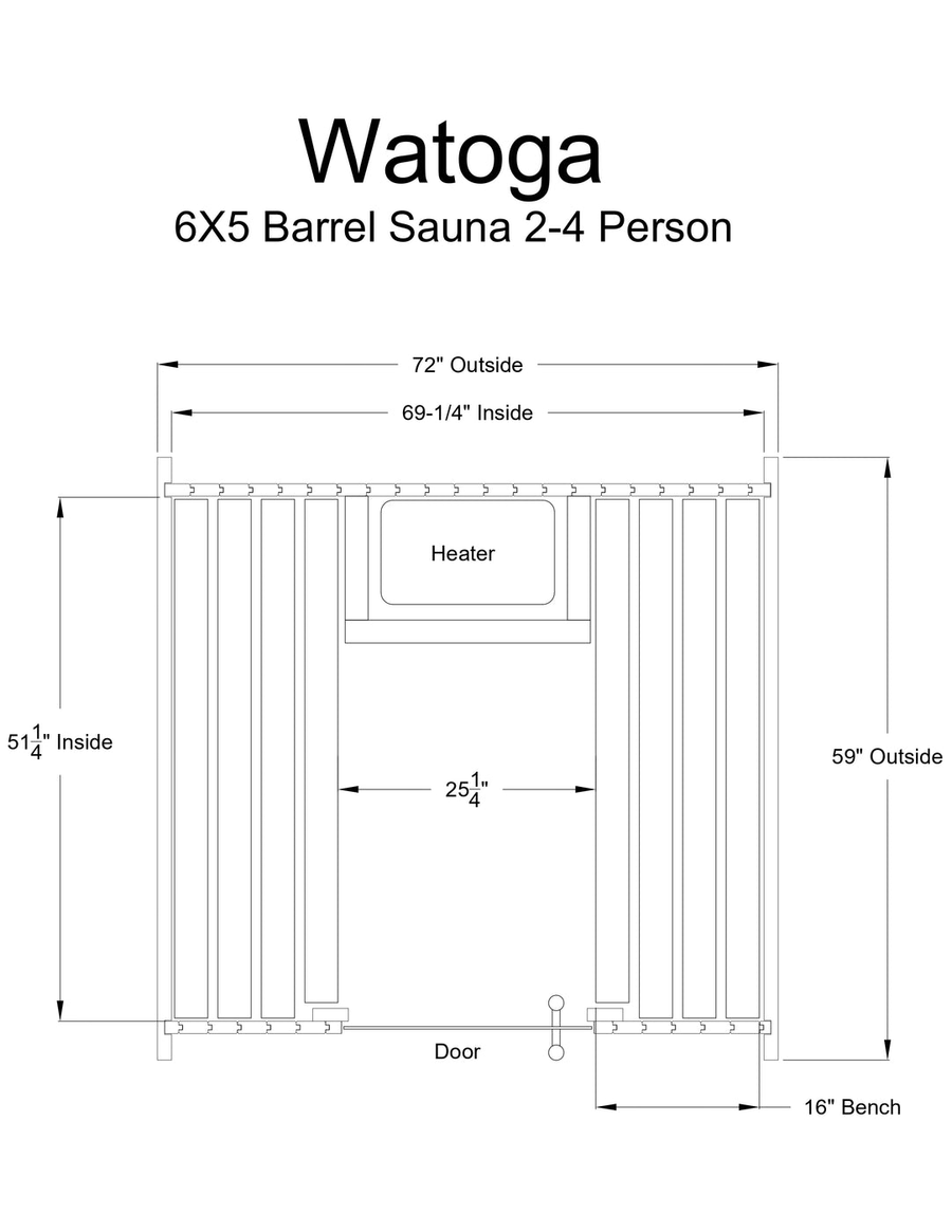 Watoga 2 - 4 Person Barrel Sauna - LuxeWell Life