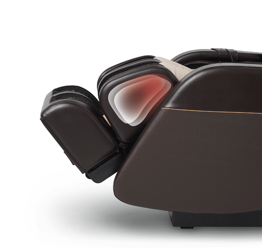 Daiwa Legacy 4 Massage Chair featuring advanced massage technology, including a heated compression leg massage and space-saving wall hugger design.