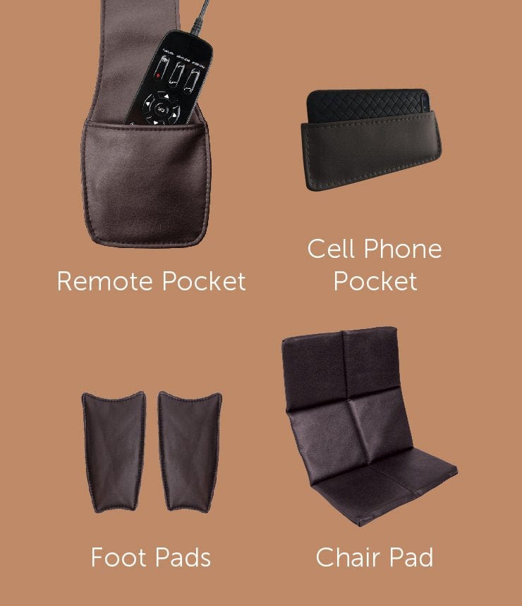 Daiwa Orbit 3D Massage Chair with advanced features, including heat and zero-gravity positioning, shown with remote control and leg pads.
