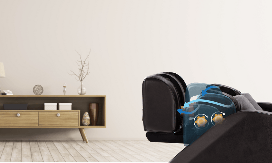 Daiwa Pegasus 2 Smart Massage Chair with Zero Gravity recline and advanced leg massager, shown close-up highlighting its ergonomic design.
