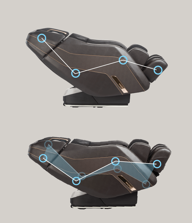 Daiwa Pegasus 2 Smart Massage Chair with reclining seat, Shiatsu calf rollers, voice control, and zero-gravity feature for optimal relaxation.