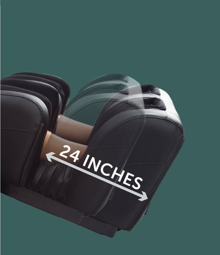 A person's arm resting in the Daiwa Relax 2 Zero 3D Massage Chair, showcasing its therapeutic features and full-body massage capabilities.