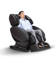 A man relaxes in the Daiwa Relax 2 Zero 3D Massage Chair, enjoying its advanced full-body massage and therapeutic features.