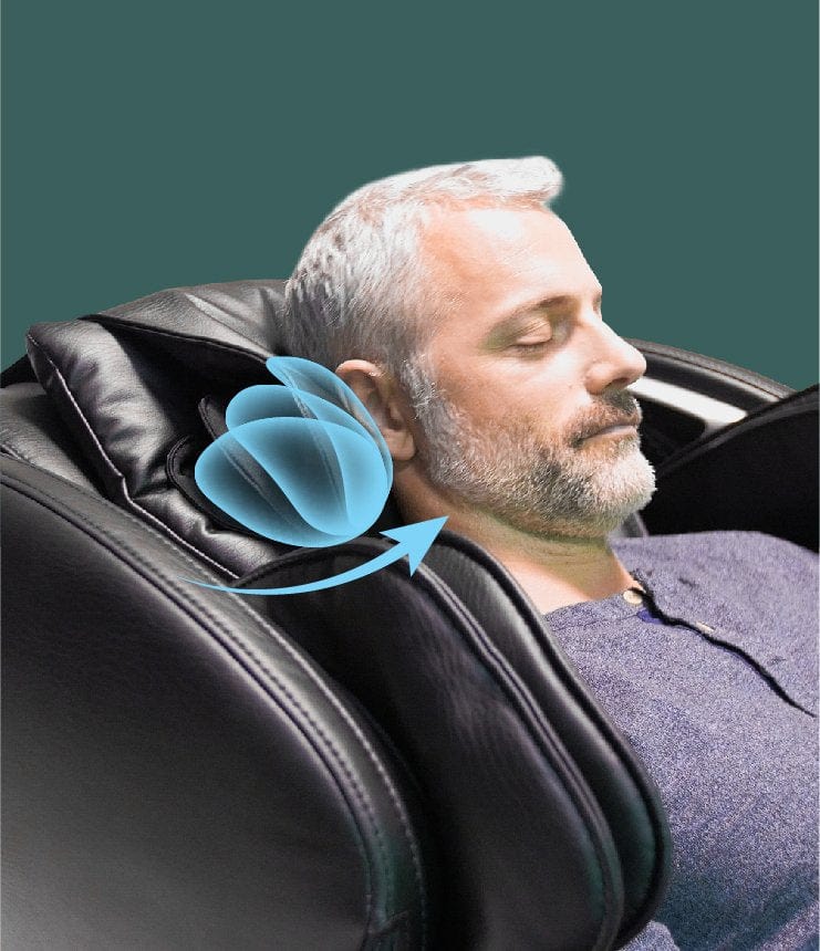A man sleeping in a Daiwa Relax 2 Zero 3D Massage Chair, illustrating its advanced full-body massage and relaxation capabilities.