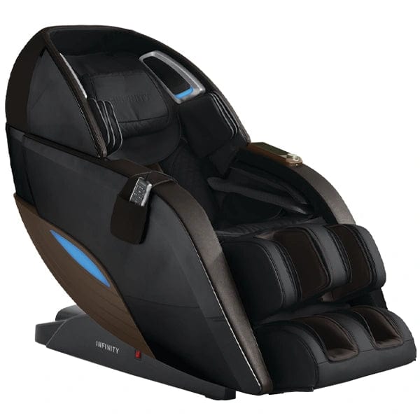 Infinity Dynasty 4D Massage Chair with advanced 4D back massage, foot rollers, and calf kneading, offering a comprehensive wellness experience.
