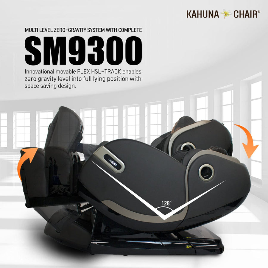Kahuna SM-9300 4D+ Dual Air Float Flex HSL-track with Infrared heating - Lotus Massage Chairs