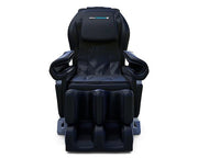 The Medical Breakthrough 5 Massage Chair by Medical Breakthrough, featuring a modern black design with padded armrests, wide seat, footrests, and Zero Gravity Sleep System, is shown from the front against a white background.