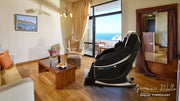 Medical Breakthrough 8 Plus massage chair in a sleek room, highlighting its ergonomic design and advanced features for full-body relief and posture correction.
