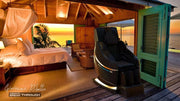 Alt text: Medical Breakthrough 8 Plus massage chair in a room, designed for posture correction and pain relief.