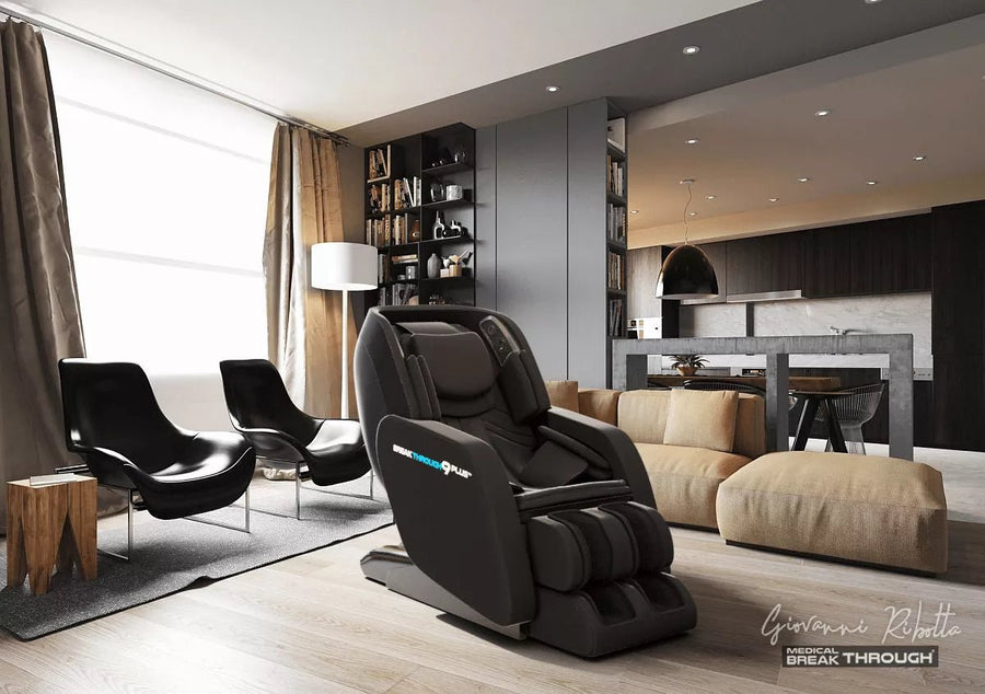 Medical Breakthrough 9 Plus massage chair in a room, designed to improve posture, reduce pain, and promote sleep with advanced therapeutic features.