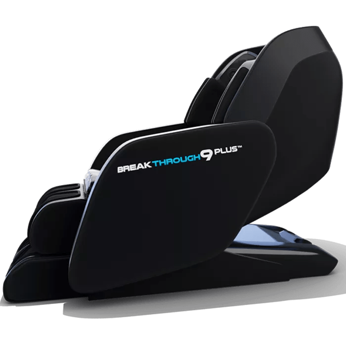 Medical Breakthrough 9 Plus black reclining massage chair designed to improve posture, reduce pain, and aid sleep with advanced therapeutic systems.